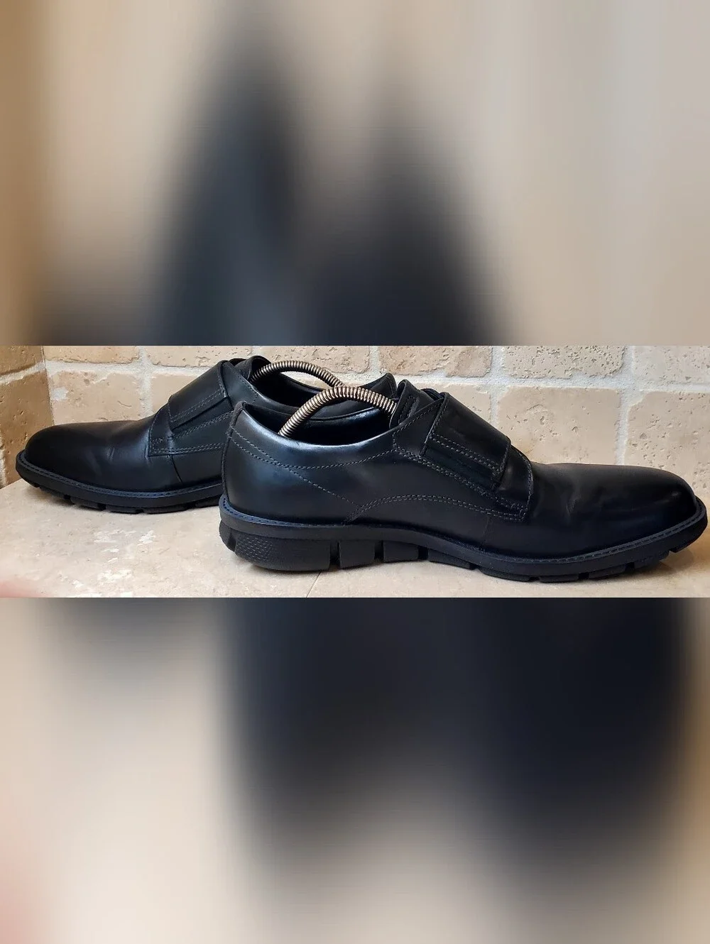 Ecco Men's Black Leather Slip-On Loafers Size 11-11.5 (45)